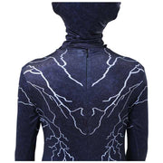 Costu Venom cu Fulgere pentru Copii, Set cu masca, Supererou, EvrikaUnity®, Premium Lycra 3D®, 6 - 7 ani, 140cm, Bleumarin - costumecarnaval - serbare.ro