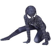 Costum Black Spiderman Copii, Supererou, Marvel, Lycra, 3 - 4 ani, 110, Negru - costumecarnaval - serbare.ro