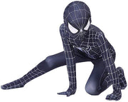 Costum Black Spiderman Copii, Supererou, Marvel, Lycra, 5 - 6 ani, 130, Negru - costumecarnaval - serbare.ro