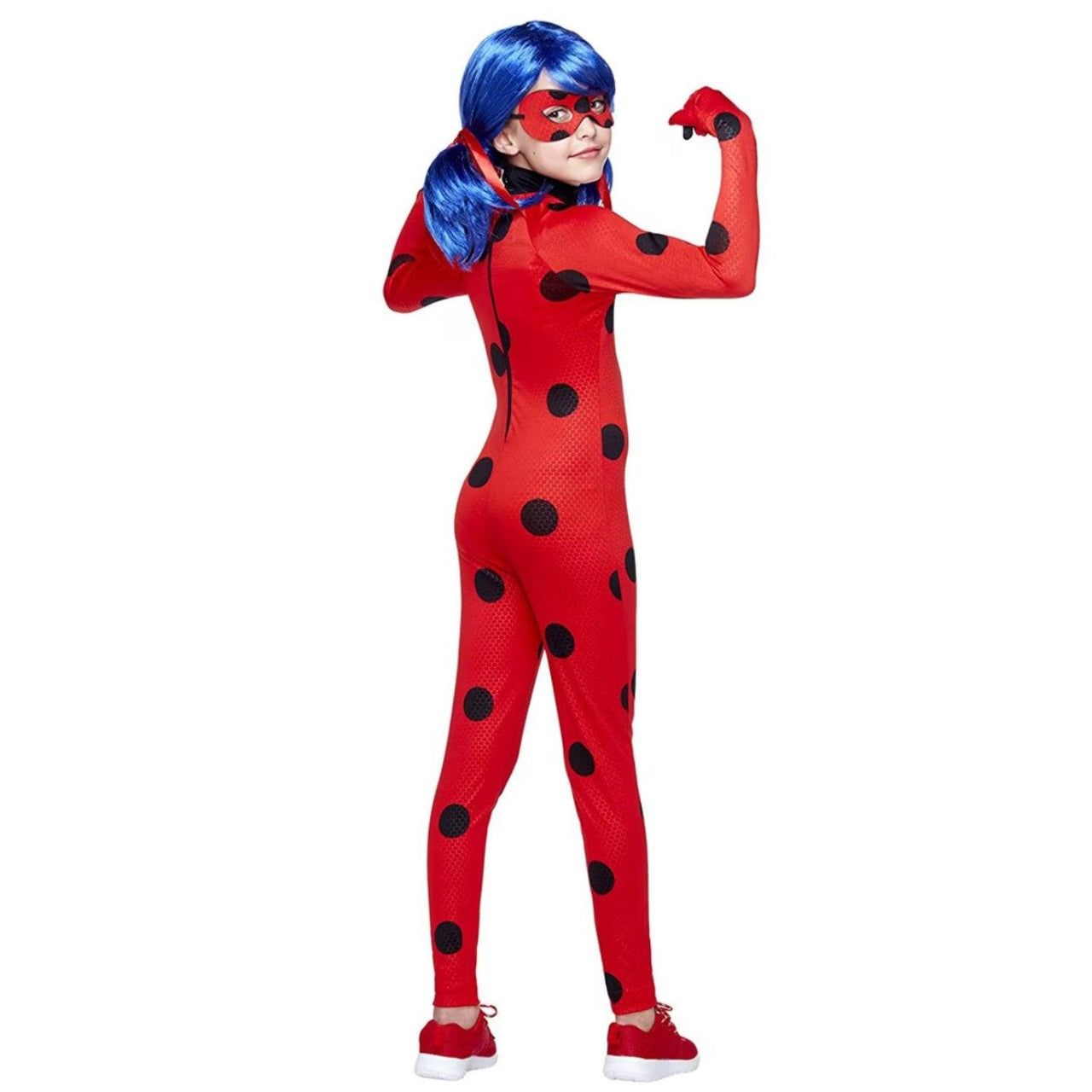 Costum Buburuza Miraculoasa pentru copii, Set cu masca si geanta, EvrikaUnity®, Ladybug, Premium Lycra 3D®, 6 - 7 ani, 140 cm, Roz - costumecarnaval - serbare.ro