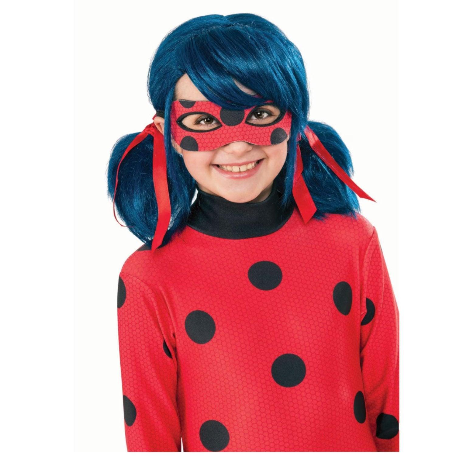 Costum Buburuza Miraculoasa pentru copii, Set cu masca si geanta, EvrikaUnity®, Ladybug, Premium Lycra 3D®, 6 - 7 ani, 140 cm, Roz - costumecarnaval - serbare.ro
