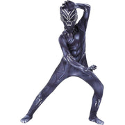 Costum copii Black Panther / Pantera Neagra, Marvel, Lycra, 3 - 4 ani, 105 - 115, Negru - costumecarnaval - serbare.ro