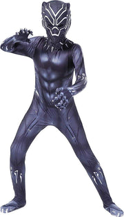 Costum copii Black Panther / Pantera Neagra, Marvel, Lycra, 4 - 5 ani, 115 - 125, Negru - costumecarnaval - serbare.ro