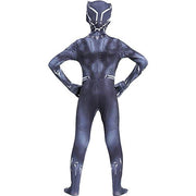 Costum copii Black Panther / Pantera Neagra, Marvel, Lycra, 5 - 6 ani, 125 - 135, Negru - costumecarnaval - serbare.ro