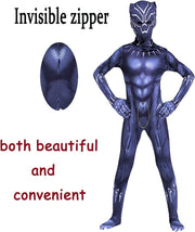Costum copii Black Panther / Pantera Neagra, Marvel, Lycra, 6 - 7 ani, 135 - 145, Negru - costumecarnaval - serbare.ro