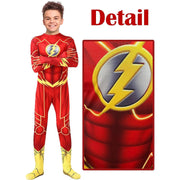 Costum Copii Flash, Marvel, Avengers, Lycra, 3 - 4 ani, 105 - 115, Rosu / Galben - costumecarnaval - serbare.ro