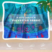 Costum de baie/inot din 2 piese pentru fete, Mirabel Encanto, Premium Nylon, 3 - 4 ani, 110 cm, alb/ albastru - costumecarnaval - serbare.ro