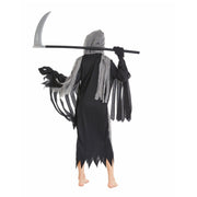 Costum de Nemuritor pentru copii, Set cu masca si coasa, Tesatura fina, 6 - 7 ani, 140, Negru/ Rosu - costumecarnaval - serbare.ro