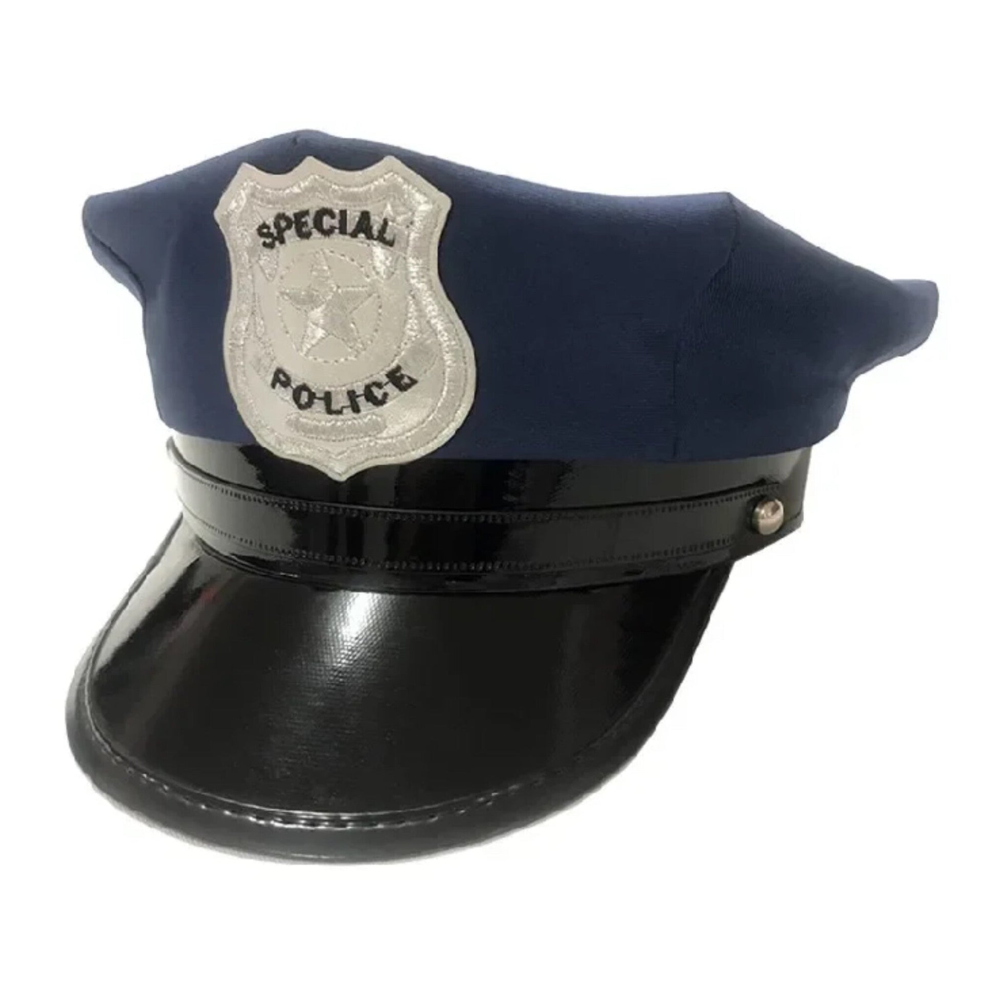 Costum de Politist pentru Baieti, Set cu Sapca, Fluier si Catuse, EvrikaUnity®, Tesatura Premium, 140 cm, 6 - 7 ani, Bleumarin - costumecarnaval - serbare.ro
