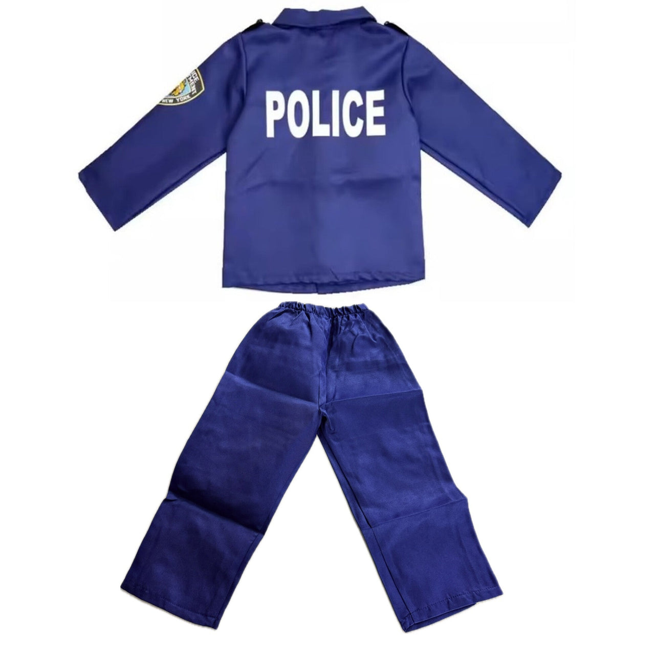 Costum de Politist pentru Baieti, Set cu Sapca, Fluier si Catuse, EvrikaUnity®, Tesatura Premium, 140 cm, 6 - 7 ani, Bleumarin - costumecarnaval - serbare.ro