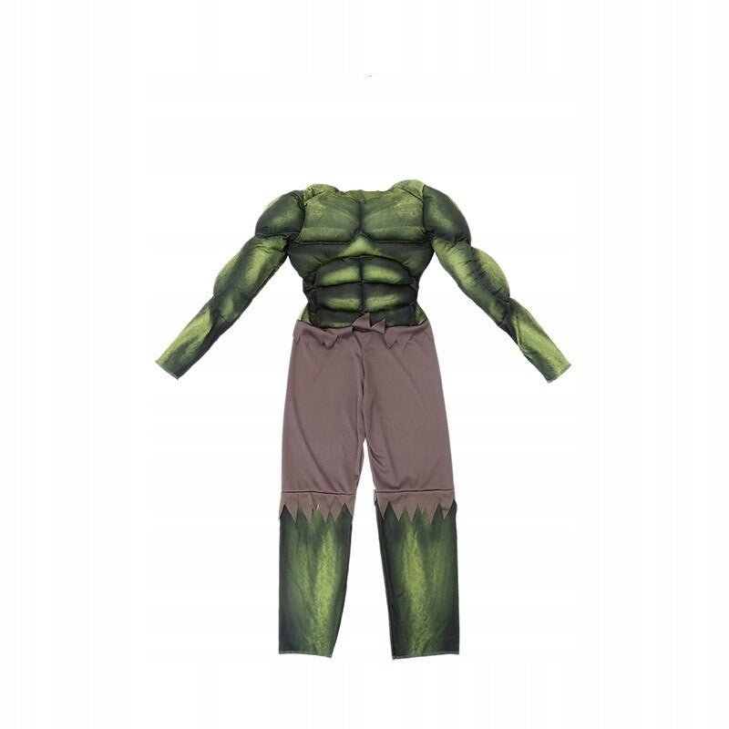 Costum Hulk cu Muschi pentru copii, Set cu Masca, Transforma - te in eroul tau preferet, EvrikaUnity®, Materiale Premium, 6 - 7 ani, 140cm, Verde - costumecarnaval - serbare.ro