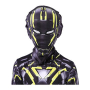 Costum Iron - man Ultra pentru Copii, Supererou, EvrikaUnity®, Premium Lycra 3D®, 5 - 6 ani, 130 cm, Negru/ Galben - costumecarnaval - serbare.ro