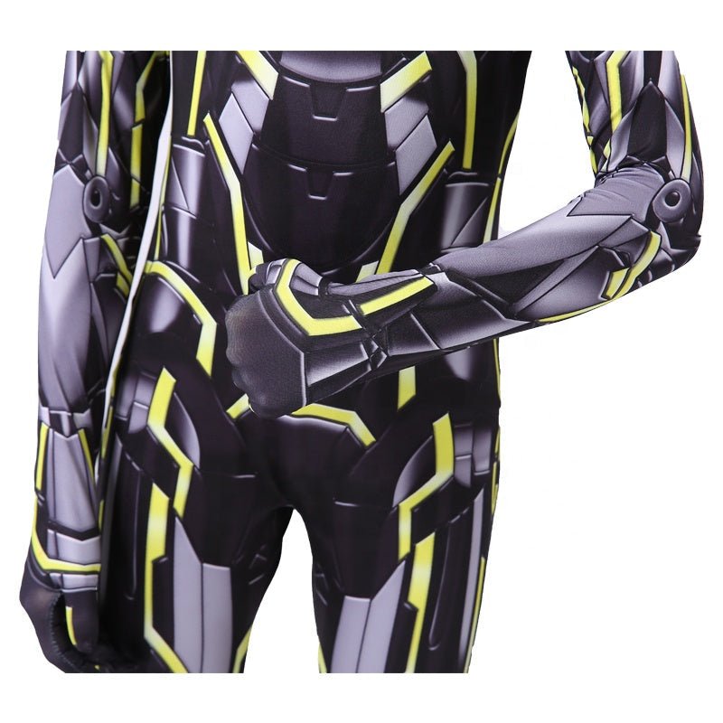 Costum Iron - man Ultra pentru Copii, Supererou, EvrikaUnity®, Premium Lycra 3D®, 7 - 8 ani, 150 cm, Negru/ Galben - costumecarnaval - serbare.ro