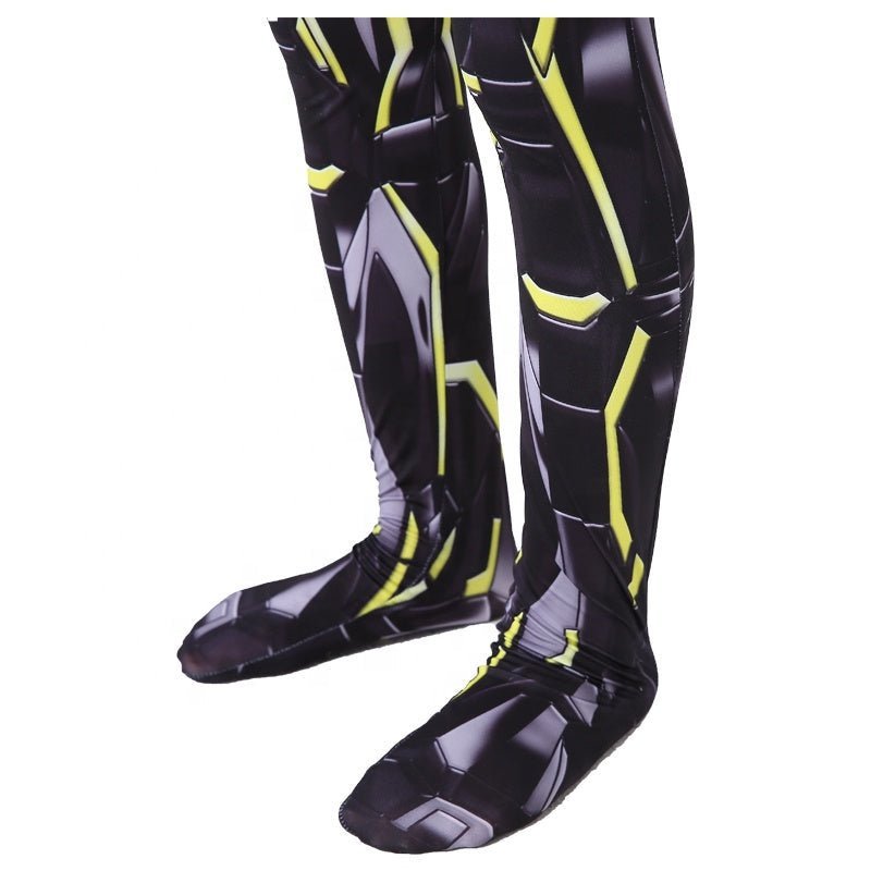 Costum Iron - man Ultra pentru Copii, Supererou, EvrikaUnity®, Premium Lycra 3D®, 7 - 8 ani, 150 cm, Negru/ Galben - costumecarnaval - serbare.ro