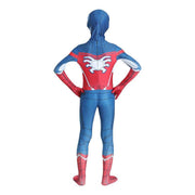 Costum pentru Copii, Spider - man devine Capitanul America, Set cu masca, Super - Erou, Lycra, 5 - 6 ani, 130, Albastru/ Rosu/ Alb - costumecarnaval - serbare.ro