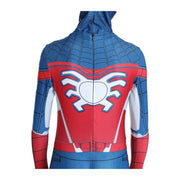 Costum pentru Copii, Spider - man devine Capitanul America, Set cu masca, Super - Erou, Lycra, 5 - 6 ani, 130, Albastru/ Rosu/ Alb - costumecarnaval - serbare.ro