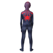 Costum Spider - man pentru Copii, Miles Morales, Multiverse, EvrikaUnity®, Premium Lycra 3D®, 4 - 5 ani, 120 cm, Negru/ Rosu - costumecarnaval - serbare.ro