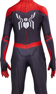 Costum Spiderman Copii, Marvel, Avengers, Lycra, 7 - 8 ani, 125 - 135, Rosu/ Negru - costumecarnaval - serbare.ro