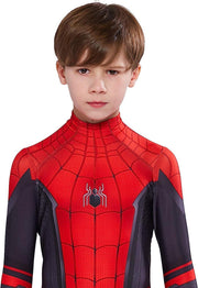 Costum Spiderman Copii, Marvel, Avengers, Lycra, 7 - 8 ani, 125 - 135, Rosu/ Negru - costumecarnaval - serbare.ro