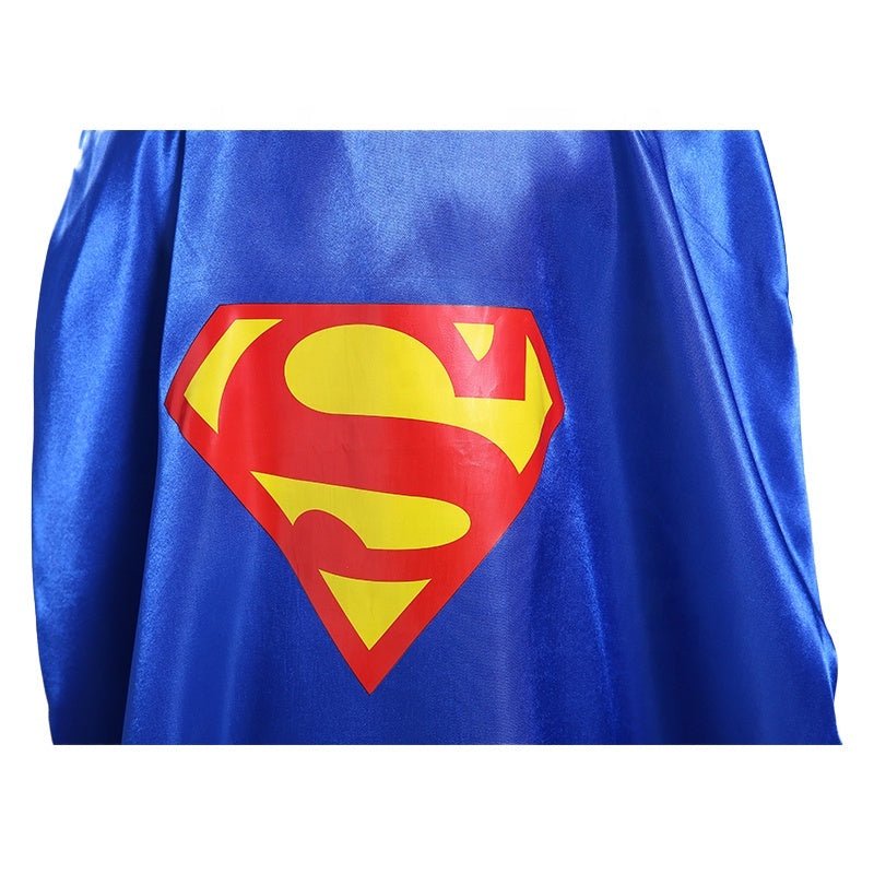 Costum Superman pentru Copii, Cu pelerina, Supererou, EvrikaUnity®, Premium Lycra 3D®, 6 - 7 ani, 140cm, Rosu/Albastru - costumecarnaval - serbare.ro