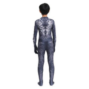 Costum Venom cu multe Fulgere pentru Copii, Set cu masca, Supererou, EvrikaUnity®, Premium Lycra 3D®, 3 - 4 ani, 110cm, Negru - costumecarnaval - serbare.ro