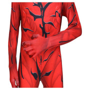 Costum Venom pentru Copii, Set cu masca, Super - Erou, Lycra, 4 - 5 ani, 120, Rosu/ Negru - costumecarnaval - serbare.ro
