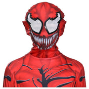 Costum Venom pentru Copii, Set cu masca, Super - Erou, Lycra, 5 - 6 ani, 130, Rosu/ Negru - costumecarnaval - serbare.ro