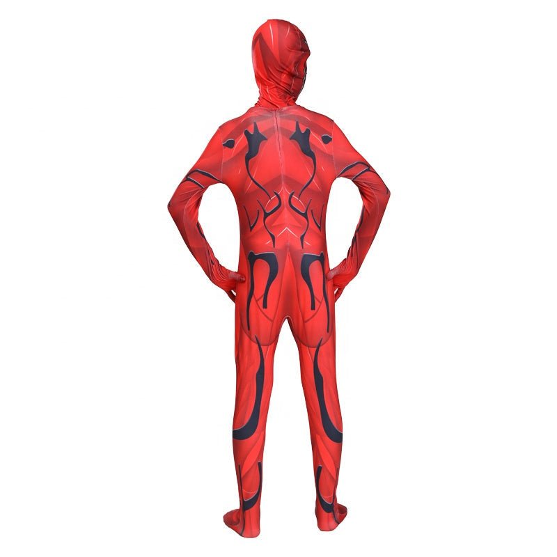 Costum Venom pentru Copii, Set cu masca, Supererou, EvrikaUnity®, Premium Lycra 3D®, 4 - 5 ani, 120cm, Rosu - costumecarnaval - serbare.ro