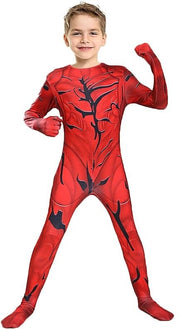 Costum Venom pentru Copii, Set cu masca, Supererou, EvrikaUnity®, Premium Lycra 3D®, 7 - 8 ani, 150cm, Rosu - costumecarnaval - serbare.ro