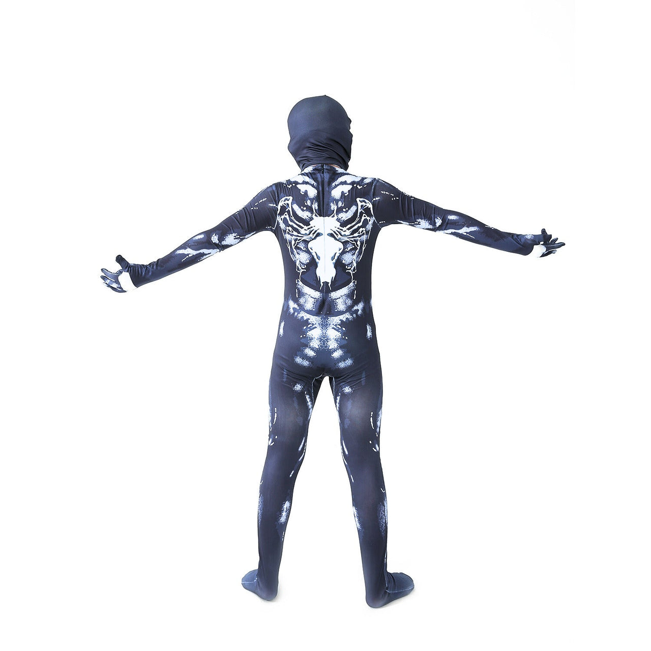 Costum Venom pentru Copii, Supererou, EvrikaUnity®, Premium Lycra 3D®, 6 - 7 ani, 140cm, Gri - costumecarnaval - serbare.ro