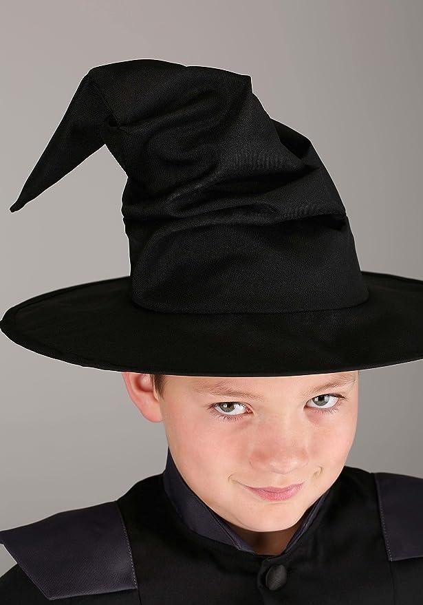 Costum Vrajitor / Wizard pentru Copii, set cu palarie, Tesatura Fina, 130, 5 - 6 ani, Negru - costumecarnaval - serbare.ro