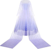 Rochie Elsa Frozen pentru fete, Set cu Coronita, Bagheta si Bijuterii, EvrikaUnity®, Regina Ghetii, 6 - 7 ani, 140 cm, Alb - costumecarnaval - serbare.ro