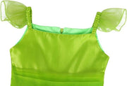 Rochie Tinker Bell pentru Copii, Set Bentita si Bagheta cu fluturasi, Tinker Bell si Peter Pan, Tesatura Fina, 110, 3 - 4 ani, Verde - costumecarnaval - serbare.ro
