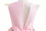 Rochie Unicorn pentru Fetite, Set cu Bentita si Colier, EvrikaUnity®, Tesatura Premium, 5 - 6 ani, 130 cm, Roz - costumecarnaval - serbare.ro
