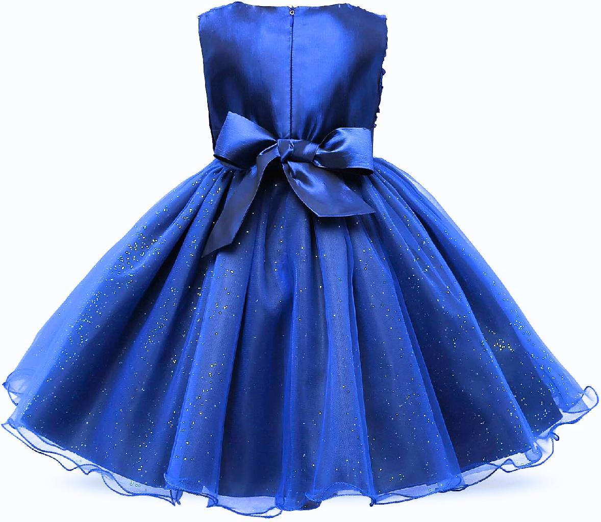 Rochita cu Trandafiri si Funda de Printesa pentru fete, ZI de zi, Petrecere, Tesatura fina, 7 - 8 ani, 150 cm, Bleumarin - costumecarnaval - serbare.ro