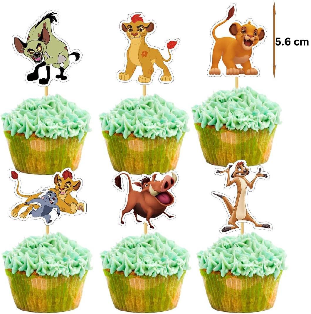 Set 16 baloane copii, Regele Leu, Petrecere Aniversara, Latex, 1 Banner Happy Birthday, 24 Cupcake Topper, 1 Cake Topper, Multicolor - costumecarnaval - serbare.ro
