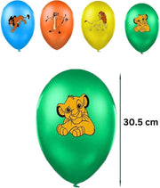 Set 16 baloane copii, Regele Leu, Petrecere Aniversara, Latex, 1 Banner Happy Birthday, 24 Cupcake Topper, 1 Cake Topper, Multicolor - costumecarnaval - serbare.ro