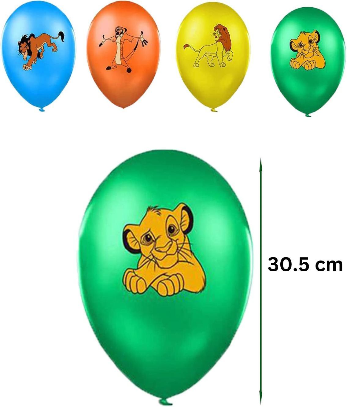 Set 16 baloane copii, Regele Leu, Petrecere Aniversara, Latex, 1 Banner Happy Birthday, 24 Cupcake Topper, 1 Cake Topper, Multicolor - costumecarnaval - serbare.ro
