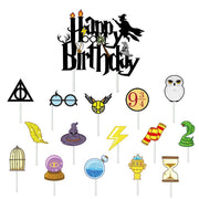Set 20 baloane copii, Harry Potter Elixir, Petrecere Aniversara, Latex, 1 Banner Happy Birthday, 15 Cupcake Topper, 1 Cake Topper, Multicolor - costumecarnaval - serbare.ro