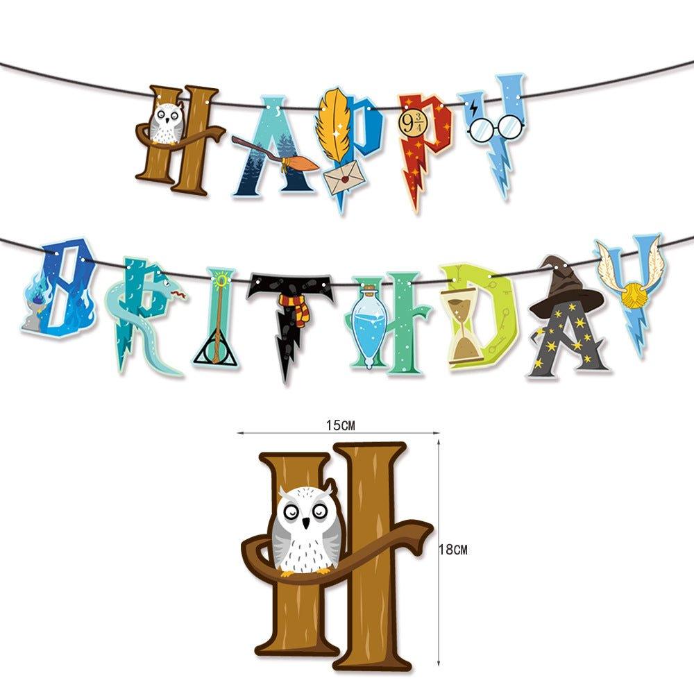 Set 20 baloane copii, Harry Potter Elixir, Petrecere Aniversara, Latex, 1 Banner Happy Birthday, 15 Cupcake Topper, 1 Cake Topper, Multicolor - costumecarnaval - serbare.ro