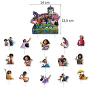 Set 24 baloane copii, Encanto, Petrecere Aniversara, Latex, 1 Banner Happy Birthday, 16 Cupcake Topper,1 Cake Topper, Mov - costumecarnaval - serbare.ro