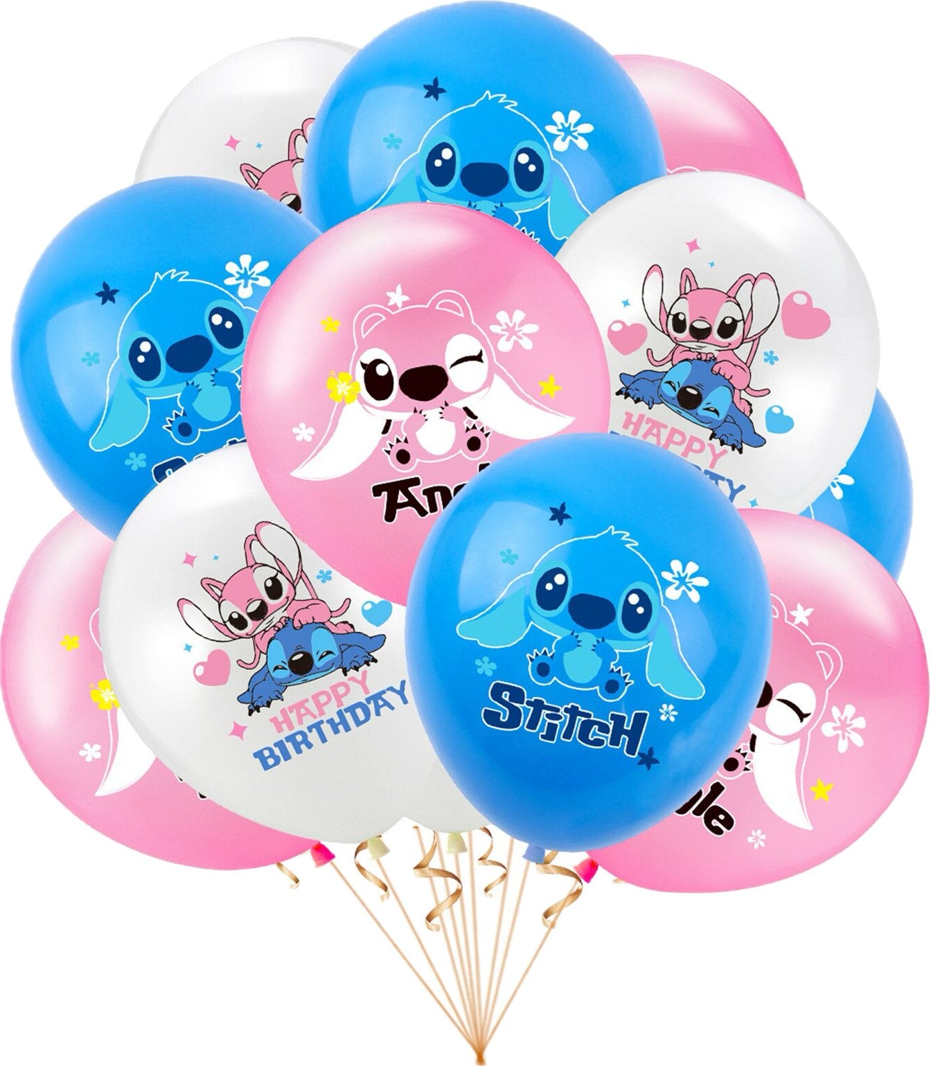 Set vesela pentru 10 copii cu 18 Baloane, Lilo si Stitch, Petrecere Aniversara, 1x Fata de Masa, 10x Farfurie mare, 10x Farfurie mica,10x Pahare, 20x Servetele, 10x Furculita/Lingura/Cutit, Carton, Ro - costumecarnaval - serbare.ro